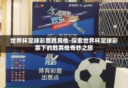 世界杯足球彩票胜其他-探索世界杯足球彩票下的胜其他奇妙之旅