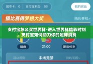 支付宝怎么买世界杯-进入世界杯精彩时刻，支付宝如何助力你的足球消费