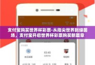 支付宝购买世界杯彩票-从指尖世界到绿茵场，支付宝开启世界杯彩票购买新篇章