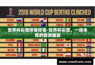 世界杯彩票停售停售-世界杯彩票，一场未竟的猜测盛宴
