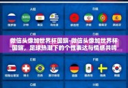 微信头像加世界杯国旗-微信头像加世界杯国旗，足球热潮下的个性表达与情感共鸣