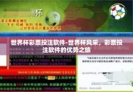 世界杯彩票投注软件-世界杯风采，彩票投注软件的优势之旅