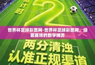 世界杯足球彩票网-世界杯足球彩票网，绿茵赛场的数字博弈