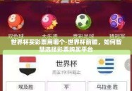 世界杯买彩票用哪个-世界杯前瞻，如何智慧选择彩票购买平台