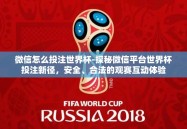 微信怎么投注世界杯-探秘微信平台世界杯投注新径，安全、合法的观赛互动体验