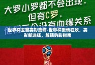 世界杯去哪买彩票啊-世界杯激情狂欢，买彩新选择，解锁购彩指南