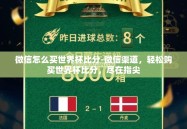 微信怎么买世界杯比分-微信渠道，轻松购买世界杯比分，尽在指尖