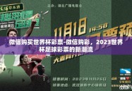 微信购买世界杯彩票-微信购彩，2023世界杯足球彩票的新潮流
