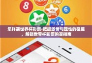 怎样买世界杯彩票-把握激情与理性的碰撞，解锁世界杯彩票购买指南