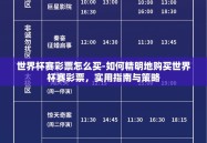 世界杯赛彩票怎么买-如何精明地购买世界杯赛彩票，实用指南与策略