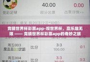 竞猜世界杯彩票app-观世界杯，赢乐趣无限 —— 竞猜世界杯彩票app的奇妙之旅