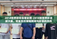 2018世界杯冠亚军彩票-2018年世界杯足球大赛，冠亚军的荣耀瞬间与彩票的共鸣