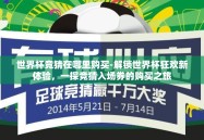 世界杯竞猜在哪里购买-解锁世界杯狂欢新体验，一探竞猜入场券的购买之旅