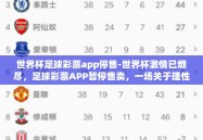 世界杯足球彩票app停售-世界杯激情已燃尽，足球彩票APP暂停售卖，一场关于理性观赛的冷静思考