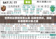 世界杯彩票赔率怎么算-玩转世界杯，揭秘彩票赔率计算之道