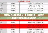 微信世界杯外围投注-世界杯激情，微信与足球外围投注的互动边界