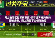 网上去哪买世界杯彩票-探寻世界杯购彩的正确途径，网上海量平台任您选择