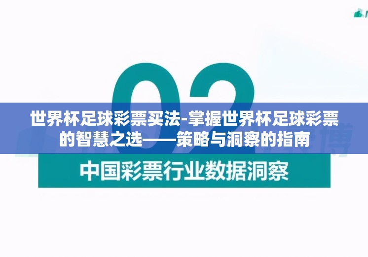世界杯足球彩票买法-掌握世界杯足球彩票的智慧之选——策略与洞察的指南