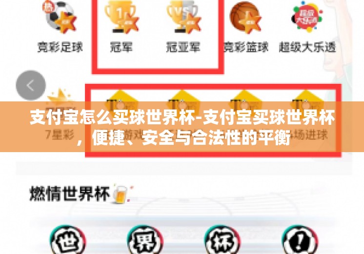 支付宝怎么买球世界杯-支付宝买球世界杯，便捷、安全与合法性的平衡