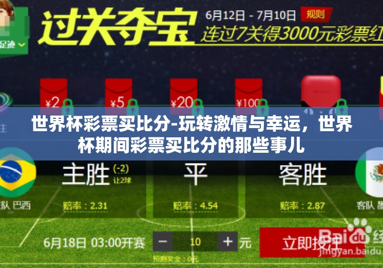 世界杯彩票买比分-玩转激情与幸运，世界杯期间彩票买比分的那些事儿