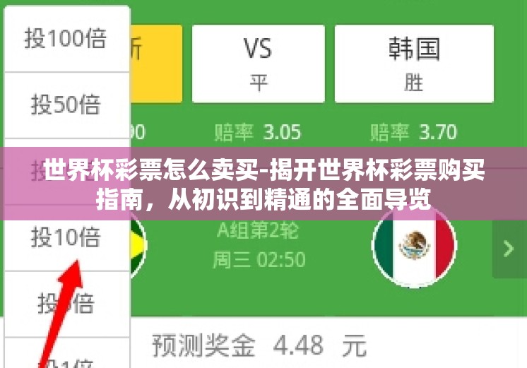 世界杯彩票怎么卖买-揭开世界杯彩票购买指南，从初识到精通的全面导览
