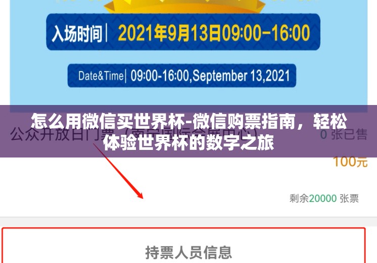 怎么用微信买世界杯-微信购票指南,轻松体验世界杯的数字之旅 怎么用微信买世界杯-微信购票指南,轻松体验世界杯的数字之旅