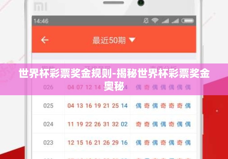 世界杯彩票奖金规则-揭秘世界杯彩票奖金奥秘 世界杯彩票奖金规则-揭秘世界杯彩票奖金奥秘