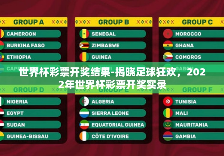 世界杯彩票开奖结果-揭晓足球狂欢,2022年世界杯彩票开奖实录 世界杯彩票开奖结果-揭晓足球狂欢,2022年世界杯彩票开奖实录
