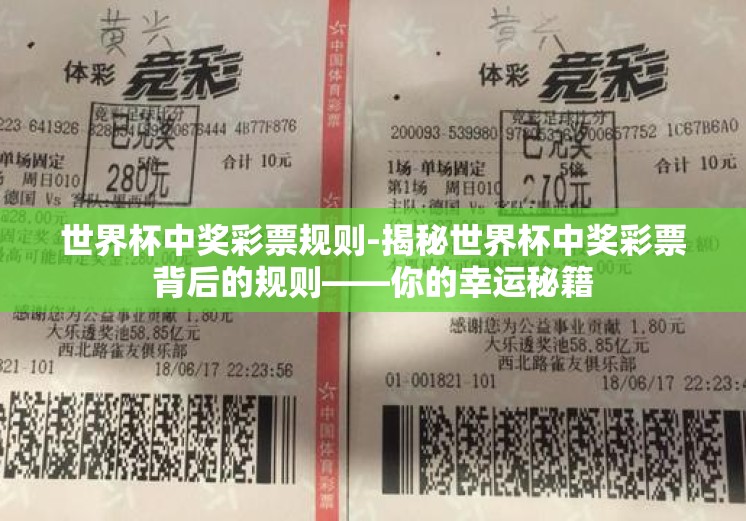 世界杯中奖彩票规则-揭秘世界杯中奖彩票背后的规则——你的幸运秘籍