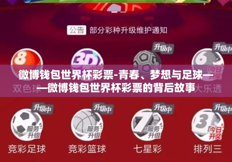 微博钱包世界杯彩票-青春、梦想与足球——微博钱包世界杯彩票的背后故事 微博钱包世界杯彩票-青春、梦想与足球——微博钱包世界杯彩票的背后故事