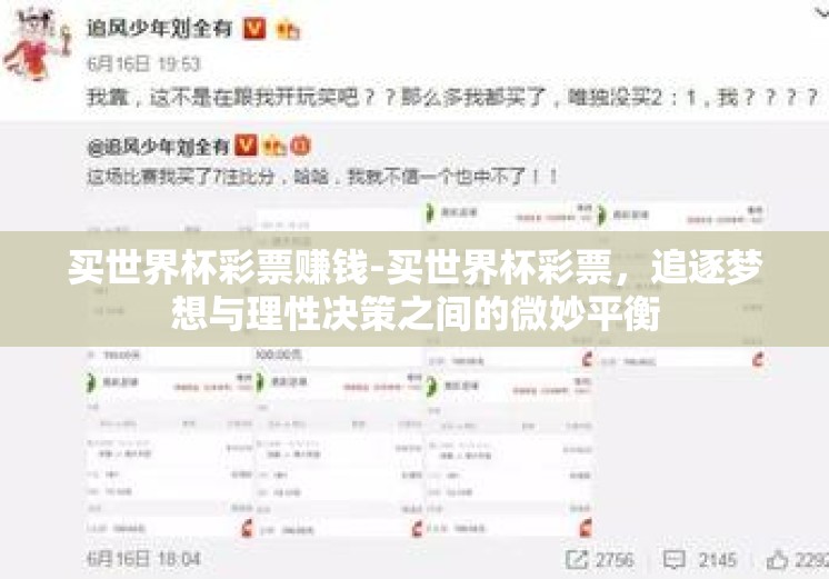 买世界杯彩票赚钱-买世界杯彩票,追逐梦想与理性决策之间的微妙平衡 买世界杯彩票赚钱-买世界杯彩票,追逐梦想与理性决策之间的微妙平衡