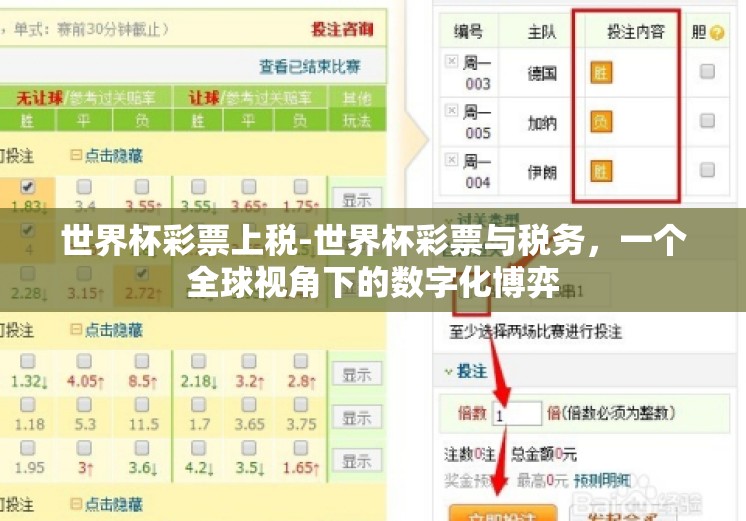 世界杯彩票上税-世界杯彩票与税务，一个全球视角下的数字化博弈