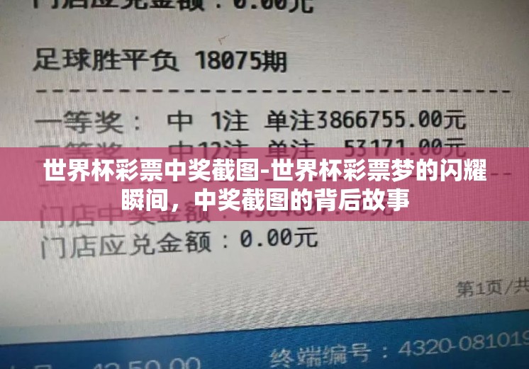 世界杯彩票中奖截图-世界杯彩票梦的闪耀瞬间,中奖截图的背后故事 世界杯彩票中奖截图-世界杯彩票梦的闪耀瞬间,中奖截图的背后故事