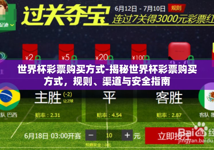 世界杯彩票购买方式-揭秘世界杯彩票购买方式，规则、渠道与安全指南