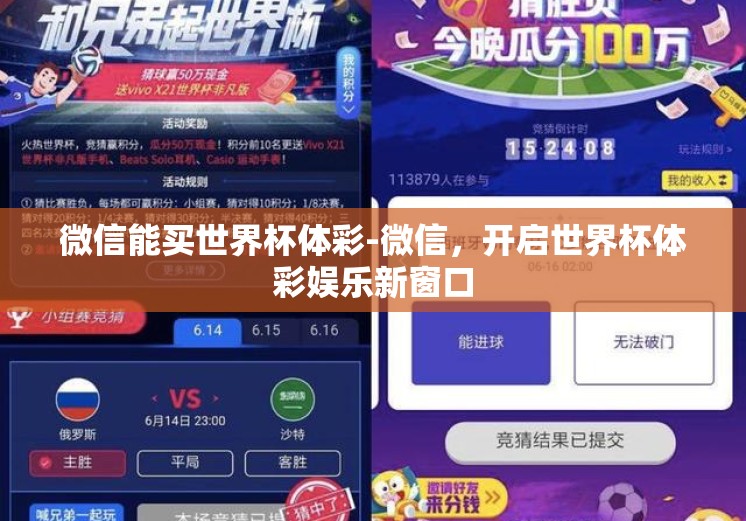 微信能买世界杯体彩-微信，开启世界杯体彩娱乐新窗口