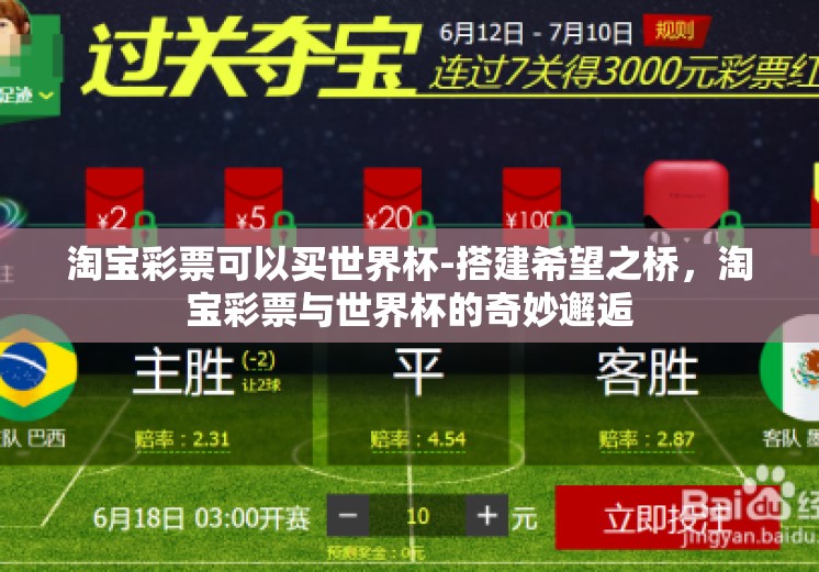 淘宝彩票可以买世界杯-搭建希望之桥，淘宝彩票与世界杯的奇妙邂逅